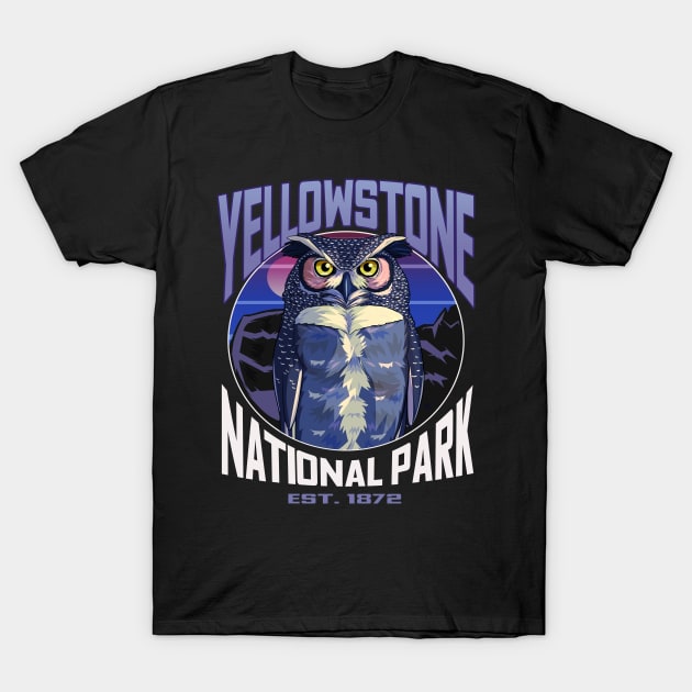 Yellowstone National Park Owl T-Shirt by Noseking